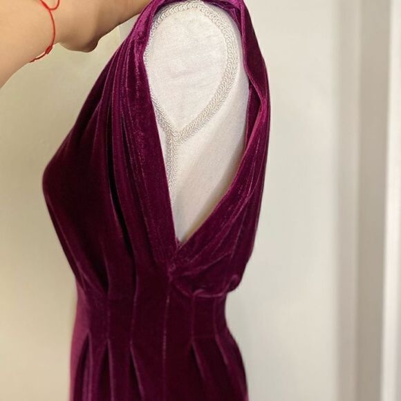 NWOT Tularosa Womens Velvet Plum Goddess Mini Dress - Picture 3 of 9